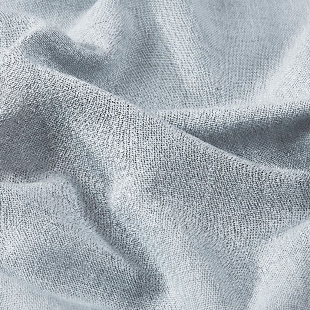 102 Inches Blue Grey Linen Full Blackout Pinch Pleat Curtains