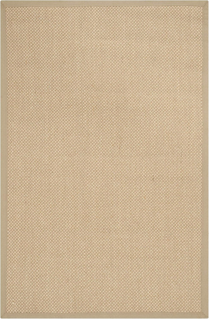 Area Rug 3x5 - Natural Fiber Collection - Maize & Linen Color, Sisal, Woven Design with Border (NF141B)