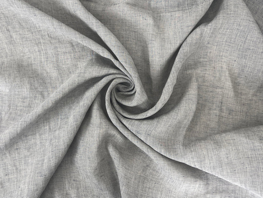 100% Linen Fabric - Yarn Dyed Chambray, Pre-Washed, Lightweight Crisp & Cool Handfeel, 52-54" Wide - (Dusty Blue