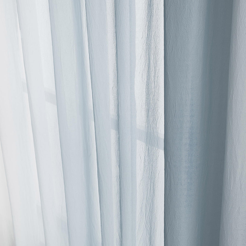 Grey Ombre Chiffon Sheer Window Scarf Valance Living Room 216 Inch Long