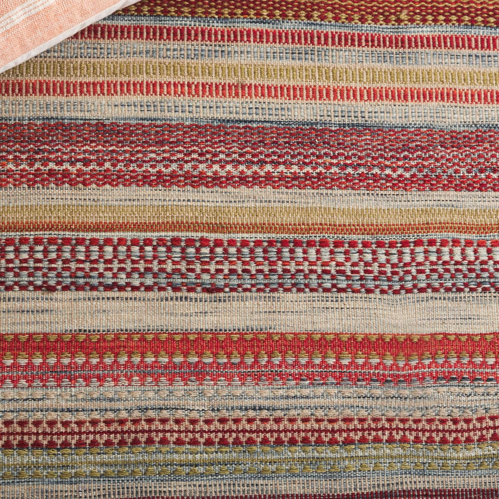 Striped Kilim Collection Beige STK311A Handmade Flatweave Wool Area Rug