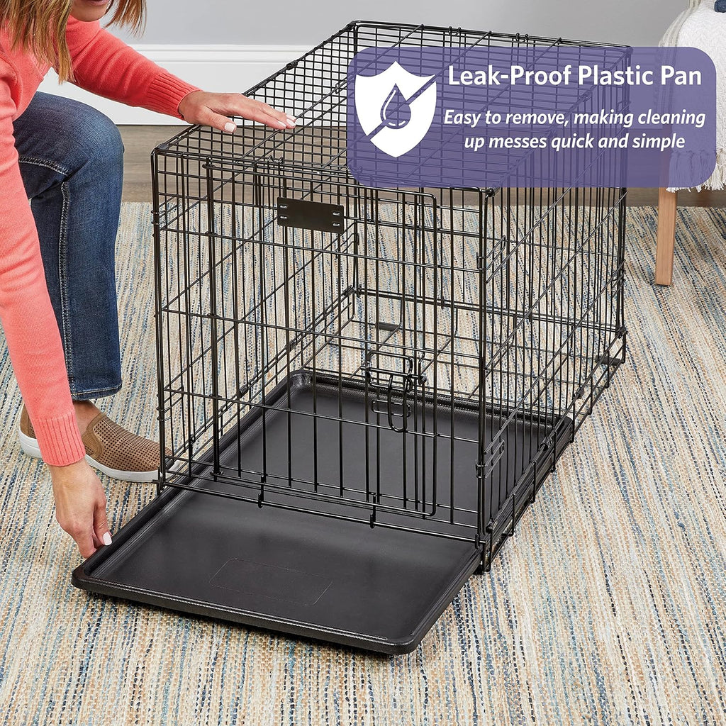 24-Inch iCrate for Small Breeds, 12-20 lbs, Single Door Folding Dog Crate with Divider Panel