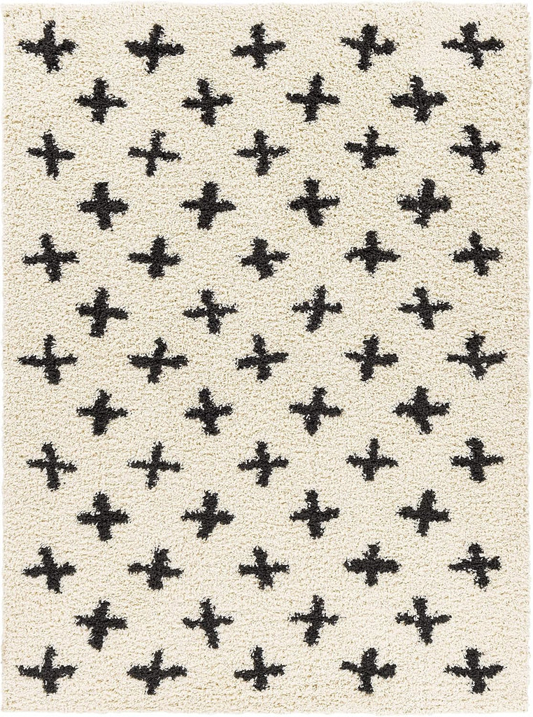 Gambo Living Room, Bedroom Area Rug - Cross Geometric Abstract - Bohemian Transitional Modern Minimalist Scandinavian