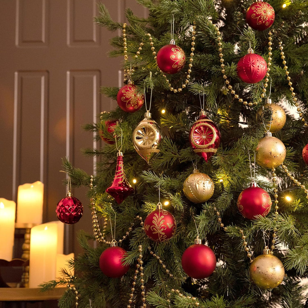 100ct Christmas Tree Decorations Ball Ornaments Set Medium