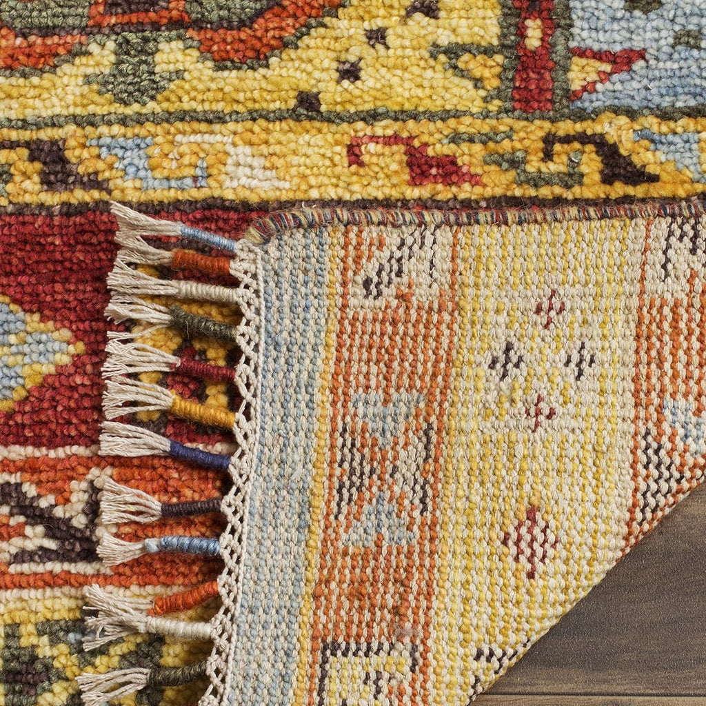 Nomad Area Rug - 9' x 12', Multi, Hand-Knotted Moroccan Boho Tribal Fringe Wool & Viscose