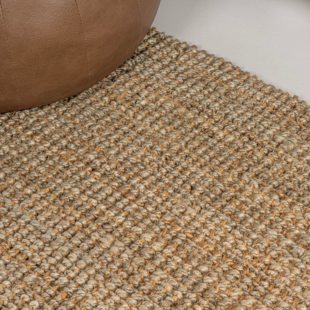 Biot Handwoven Jute Solid Natural Runner Rug, 2x8, Traditional, Rustic, Farmhouse, Coastal, Easy-Cleaning