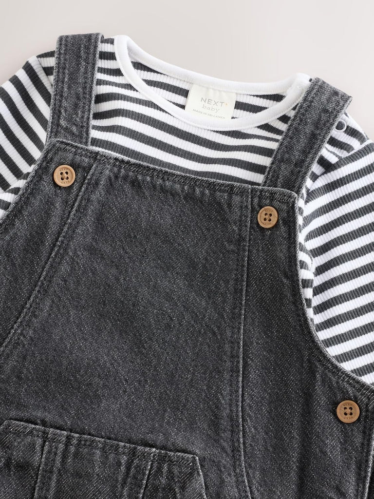 Baby Denim Dungarees and Bodysuit Set