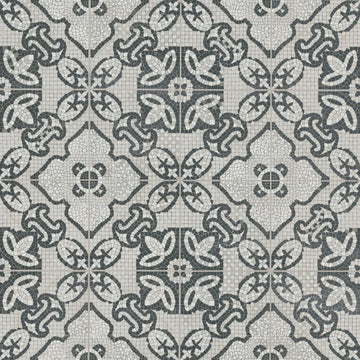 Porcelain Encaustic Floor & Wall Tile | Galleria Amalfi Bianco |8" x 8"