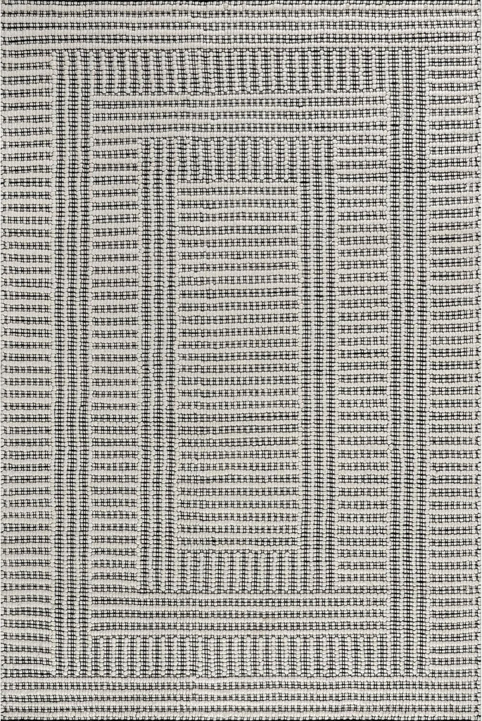 Devon Ivory Striped Hand Woven Wool Area Rug