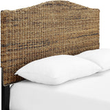 Serena Handwoven Natural Fiber Rattan Bed Headboard, Banana Leaf, King