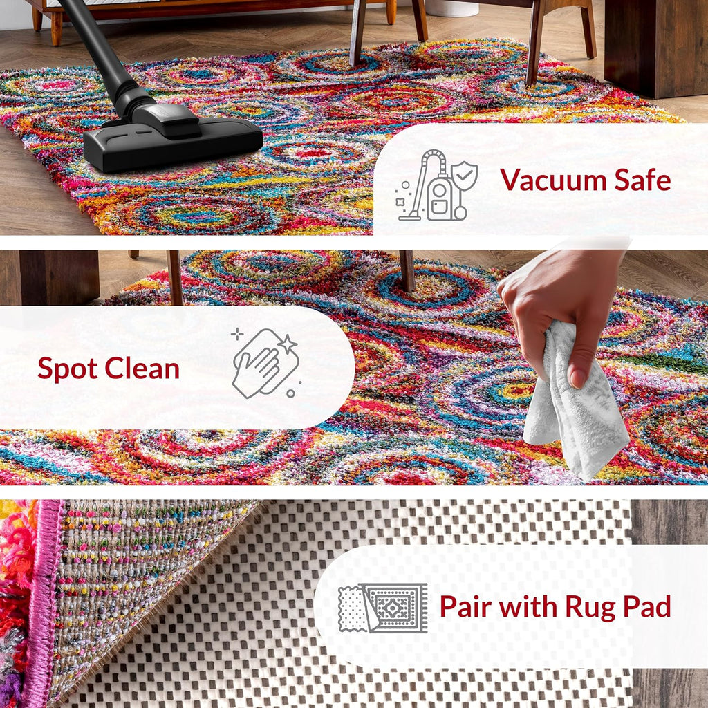 Kindra Multicolor Abstract Power Loomed Area Rug, 8' Square