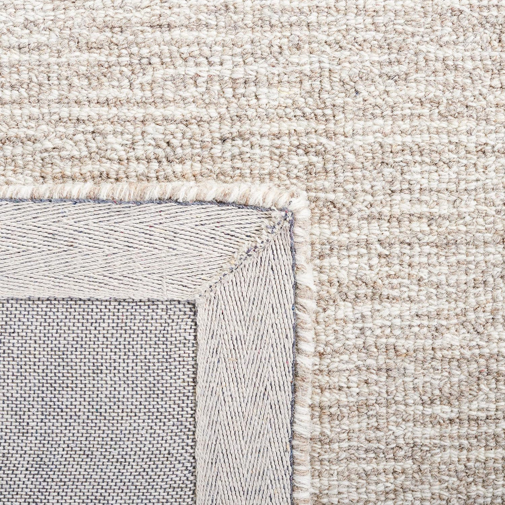 Handmade Wool Area Rug 9x12 - Abstract - X-Large - Modern Design, Natural & Ivory