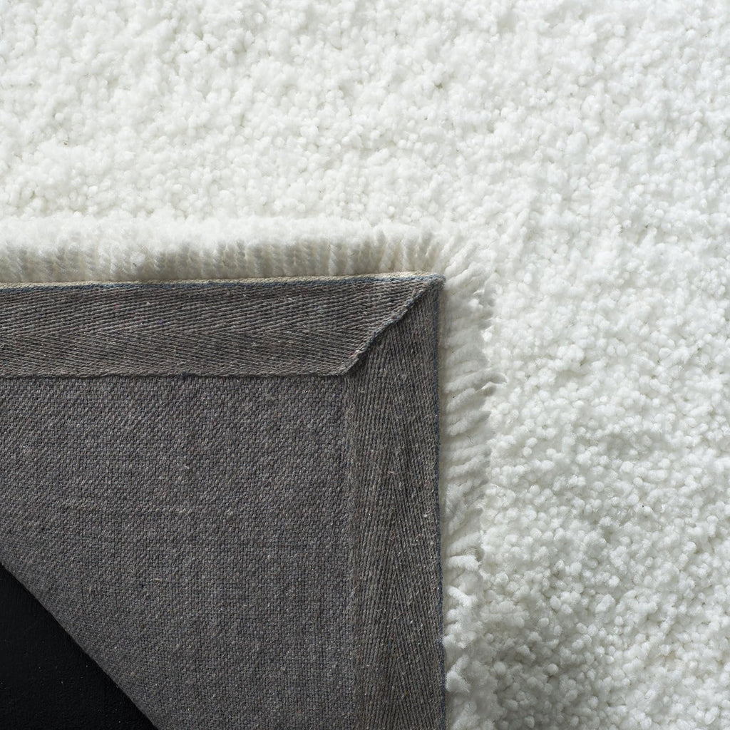 Ultimate Shag Collection Accent Rug, Ivory, Handmade Solid, 1.6-inch Thick Ideal for High Traffic Areas