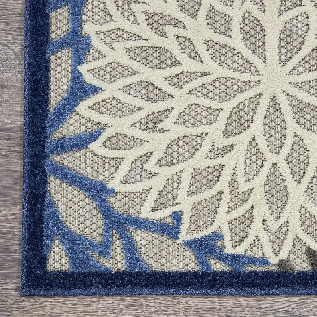 Home Aloha 5'3" x 7'5" Fabric Indoor/Outdoor Rug in Blue/Multi-Color