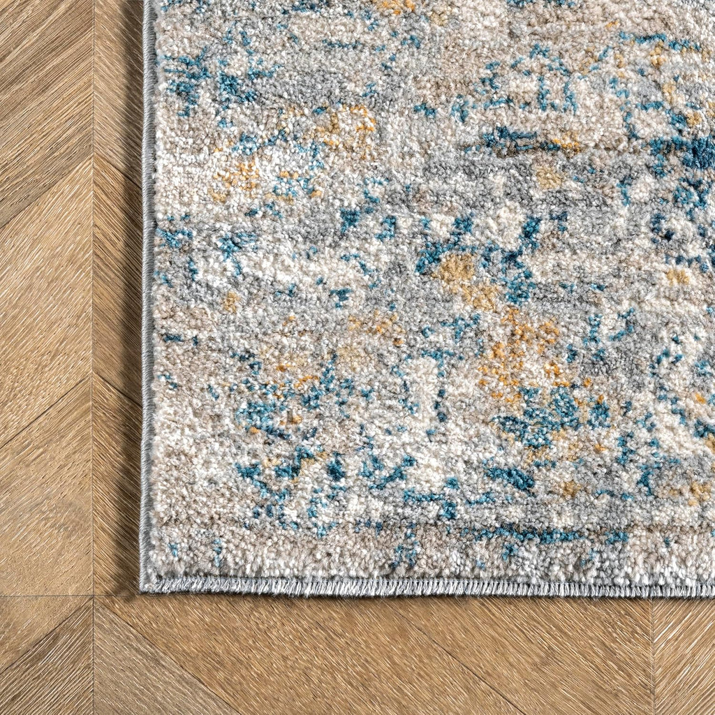 Diana Blue Medallion Power Loomed Area Rug