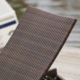 Salem Outdoor Wicker Adjustable Chaise Lounge, Multibrown