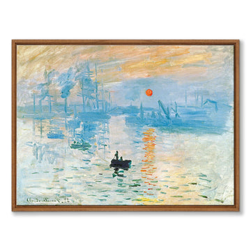 Impression Sunrise Claude Monet Framed Canvas Wall Art Prints