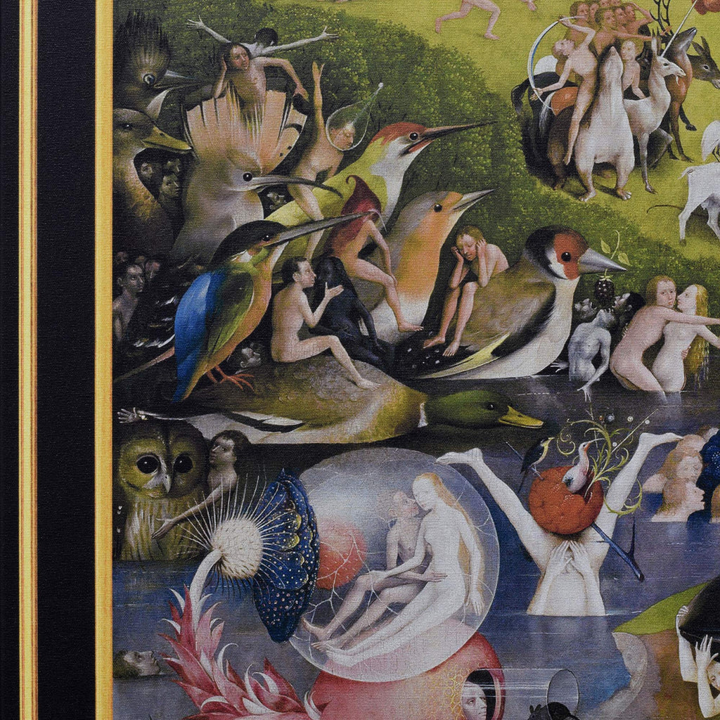 The Garden of Earthly Delights 1515 Canvas Art Print by Hieronymus Bosch with Printed Gold Frame - 76" x 40" (1.50"