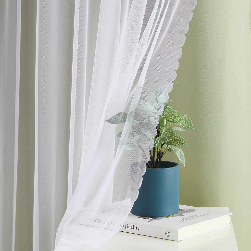 Sage Green Blackout Curtains with Sheer Overlay Mix and Match Double Layer Thermal Insulated Window Panels 84 inch