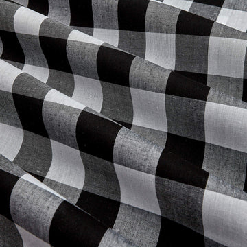 Richcheck 60" Gingham Check 1" Black, Fabric by the Yard