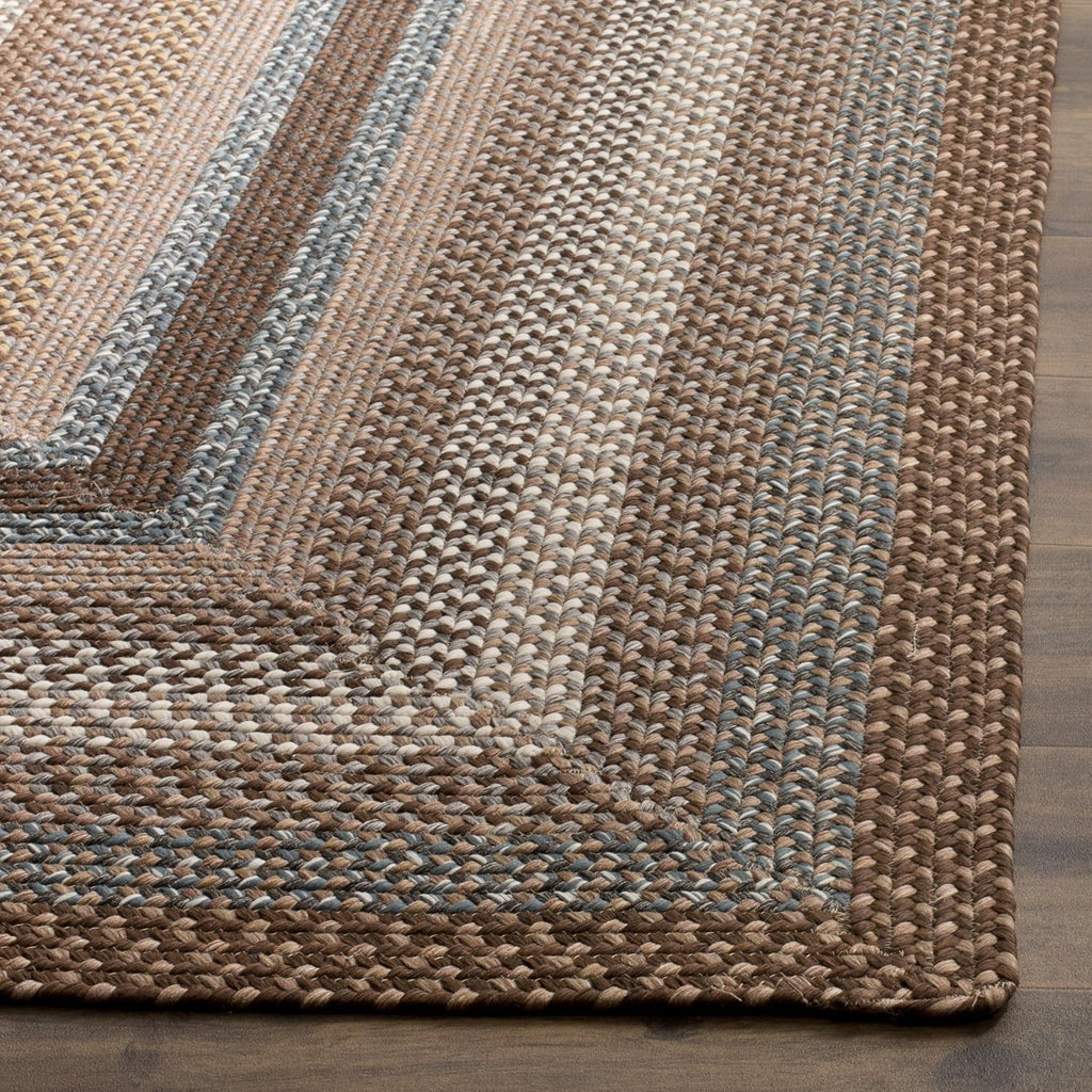 Braided Indoor/Outdoor Washable Oval Rug 7'x10', Brown BRD313A