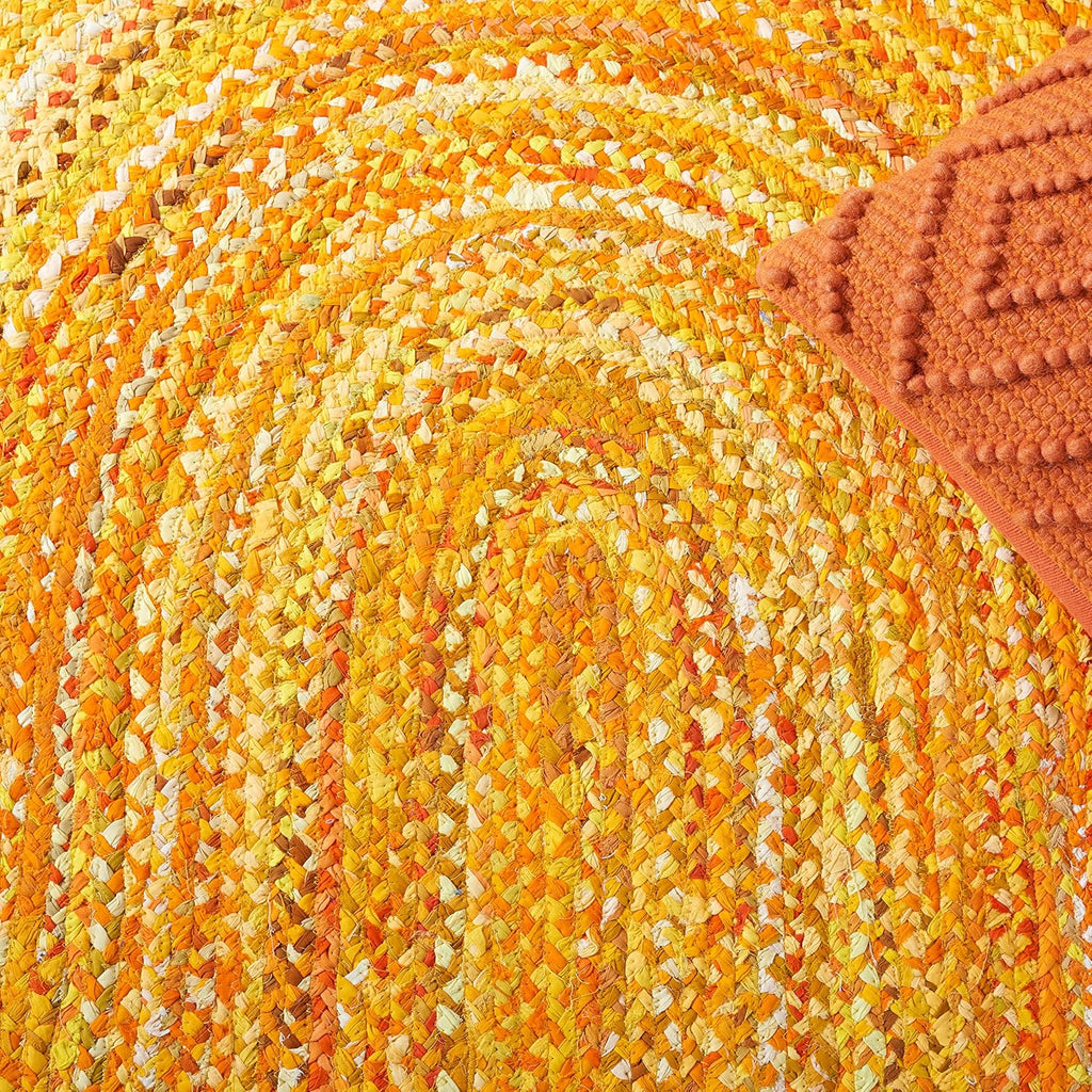 Braided Oval Rug 5x8, Gold BRD451D