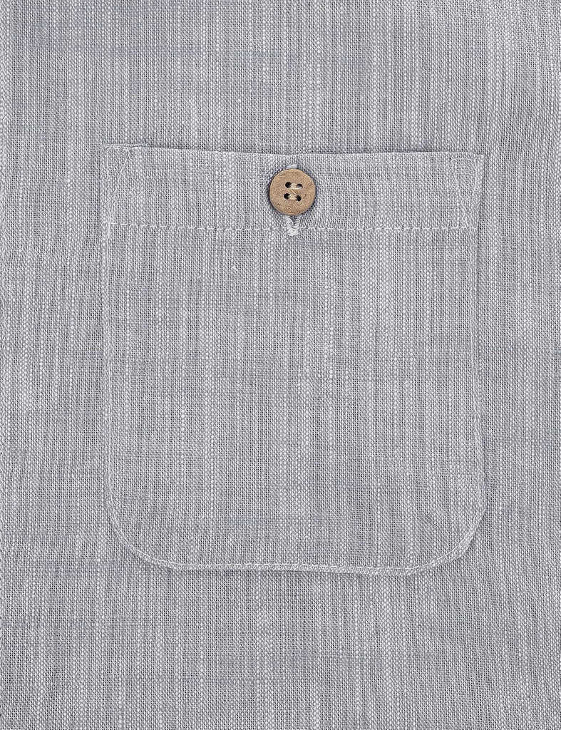 Boys Chambray Shirts Short Sleeve Button Down Shirt for Kids