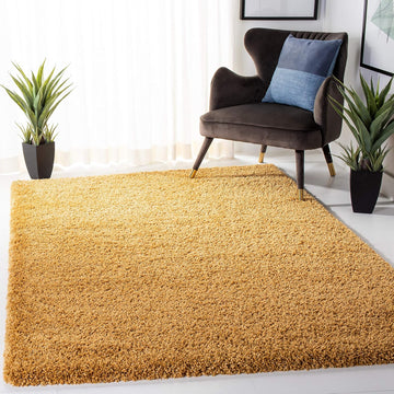 Hudson Shag Square Rug 7', Plush Gold SGH220D