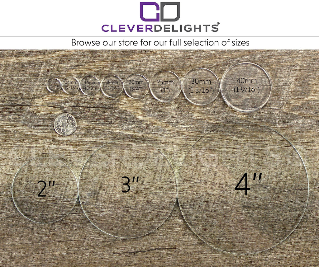 3" Round Glass Tiles - 5 Pack