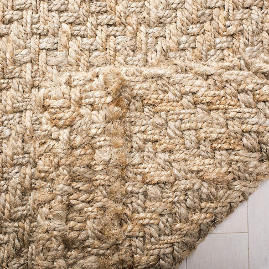 Natural Fiber Collection Area Rug - 6' Square, Natural, Handmade Jute, Ideal for High Traffic Areas (NF265A)