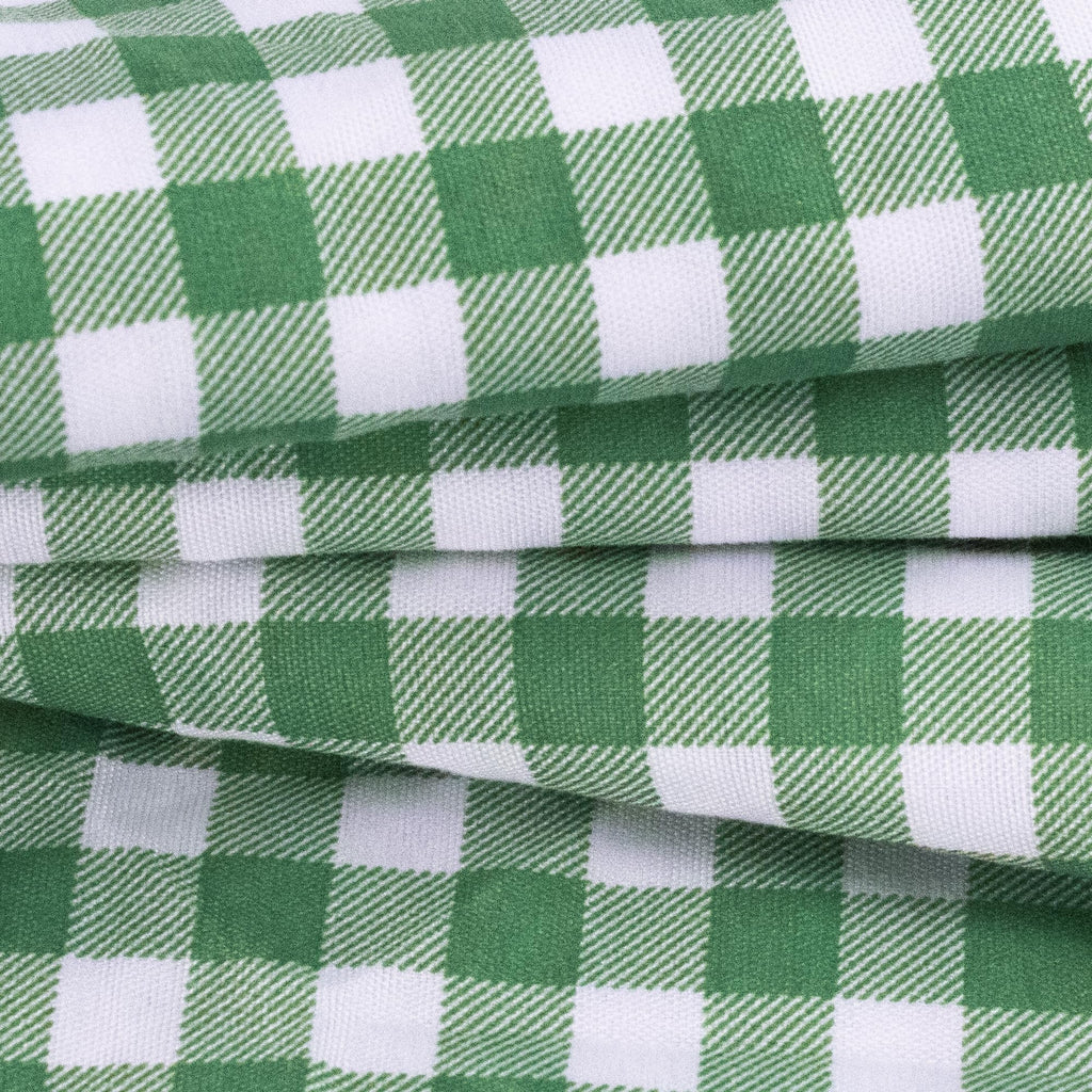 96" Wide Checkered Gingham Fabric - Lightweight Polyester Poplin Fabric for DIY Crafts, Wall Decor & Sewing - Green