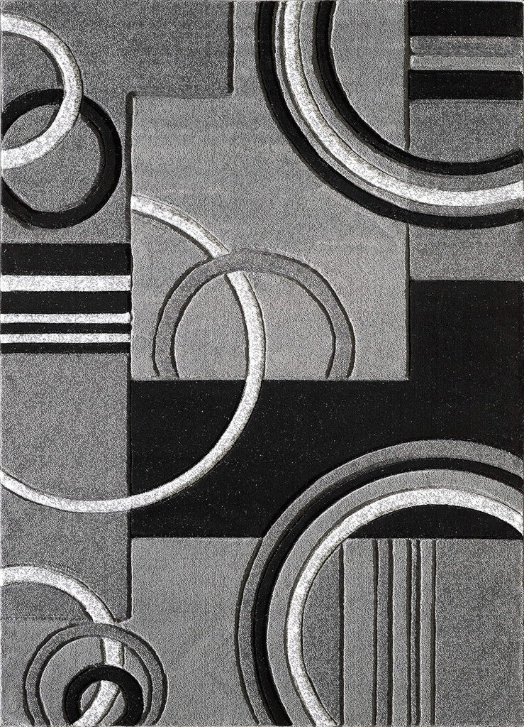 Area Rug Modern 5x7 Grey Soft Hand Carved Contemporary Floor Carpet with Premium Fluffy Texture for Indoor Living