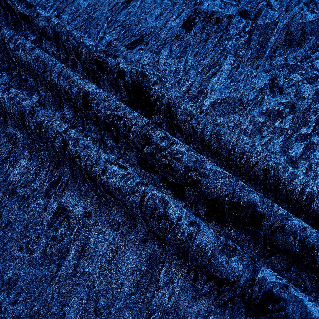 Alpine Crushed Velvet Navy, Fabric by the Yard