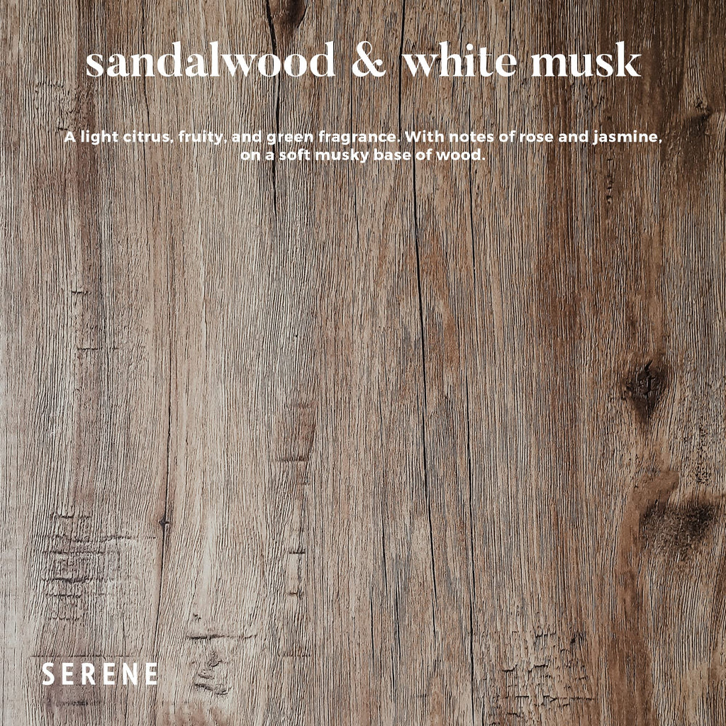 Sandalwood White Musk Scented Candle, 30 oz Soy Wax, 3-Wick