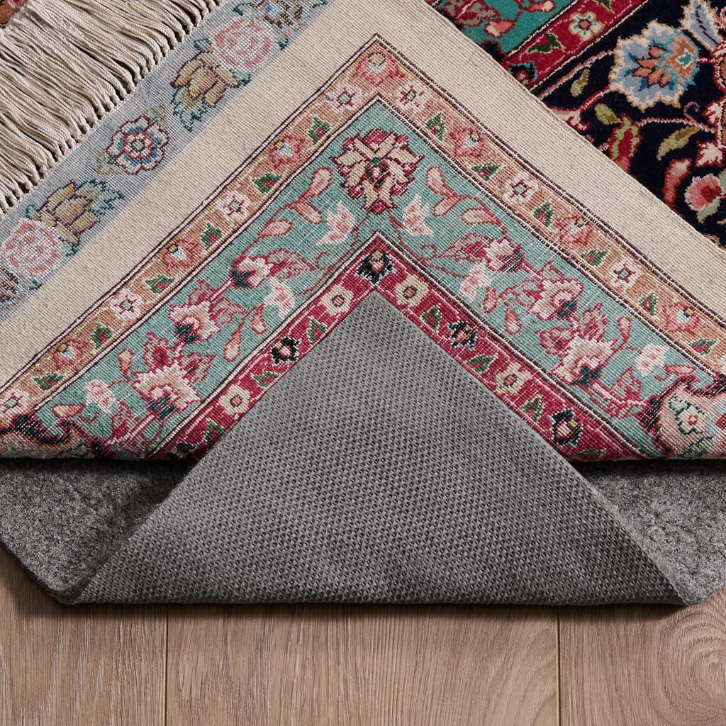 Dual Surface Large Rug Pad - 9' x 12', 1/4" Thick, Felt + Rubber, Non-Slip & Durable Design for Hard Floors & Carpet
