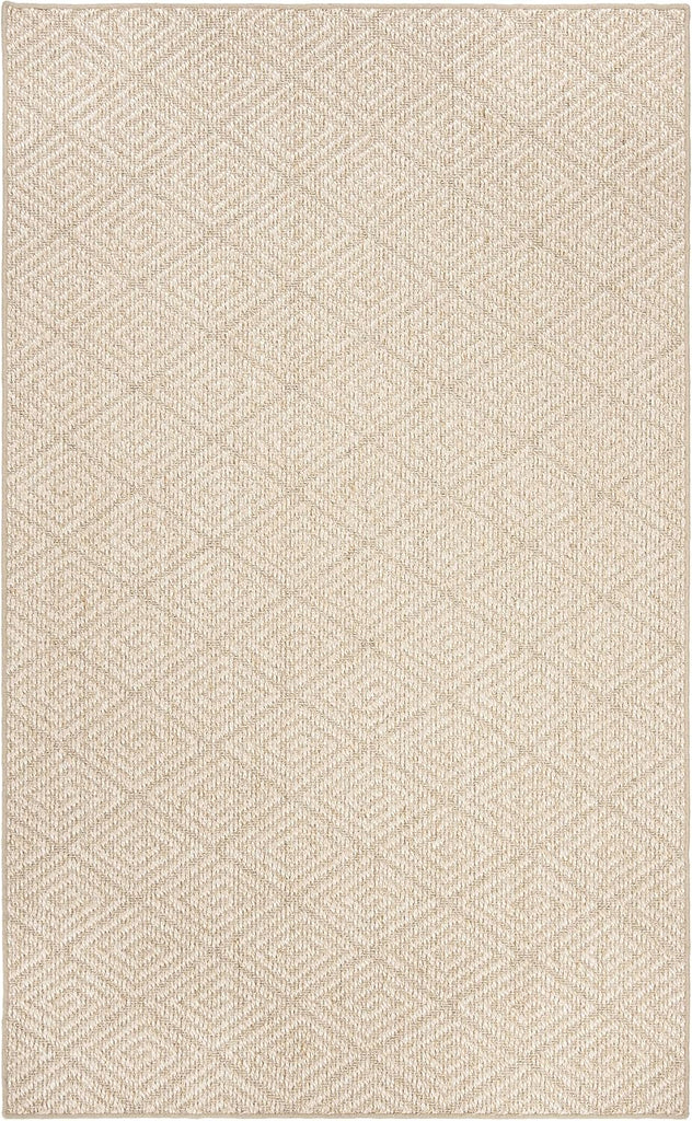 Palm Beach Collection Area Rug - 6' x 9', Beige & Beige, Sisal Design, Non-Shedding & Easy Care, Ideal for High