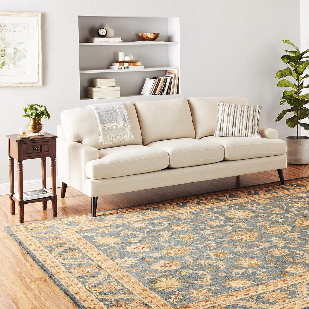 Antiquity 9' x 12' Blue/Gold Handmade Traditional Oriental Premium Wool Area Rug