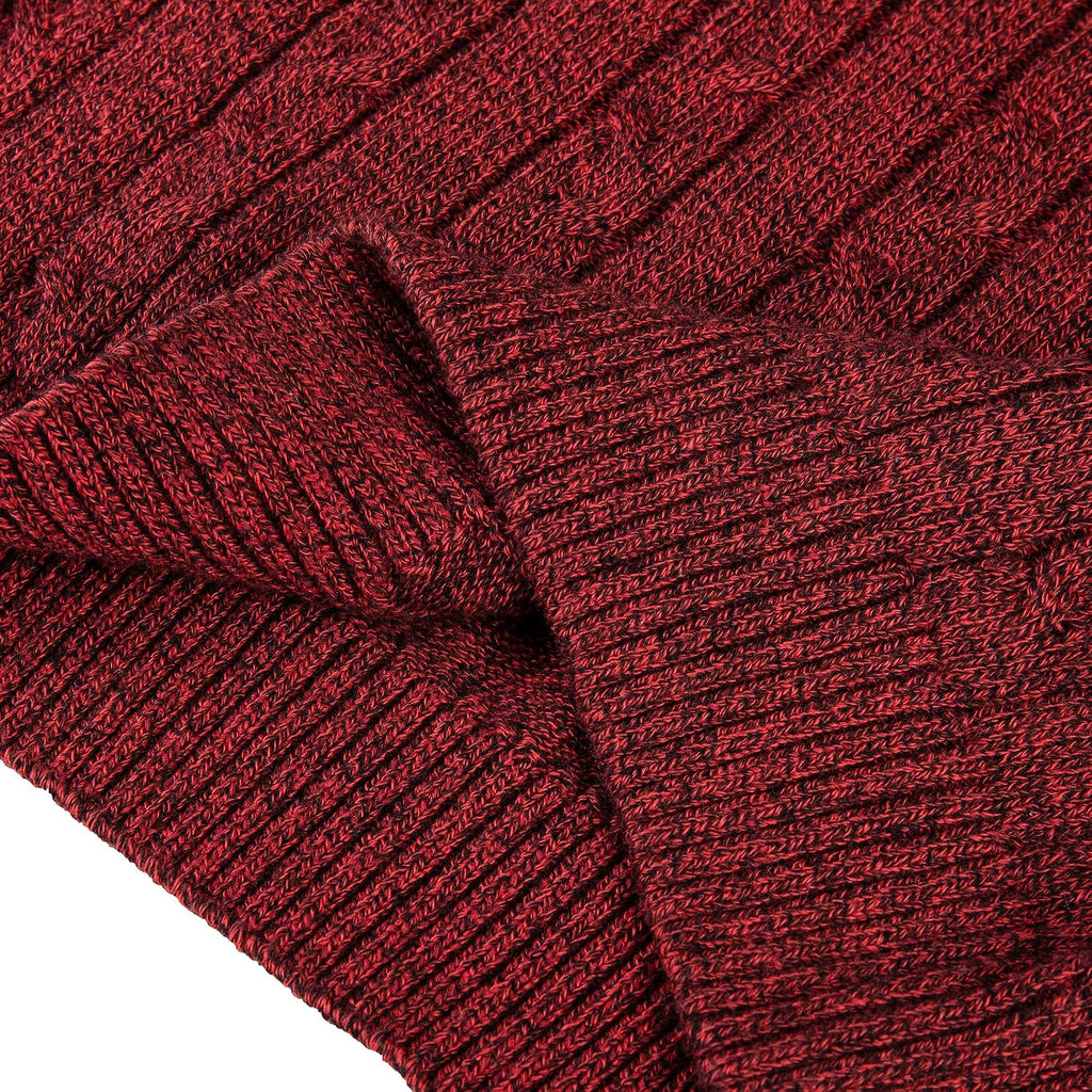 Boys Sweater Cotton Quarter Zip Sweater Kids Cable Knit Pullover