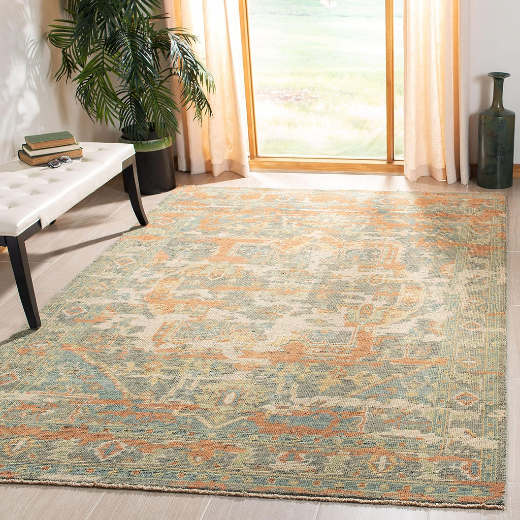 Izmir Area Rug - 10' x 14', Rust & Taupe, Hand-Knotted Traditional New Zealand Wool