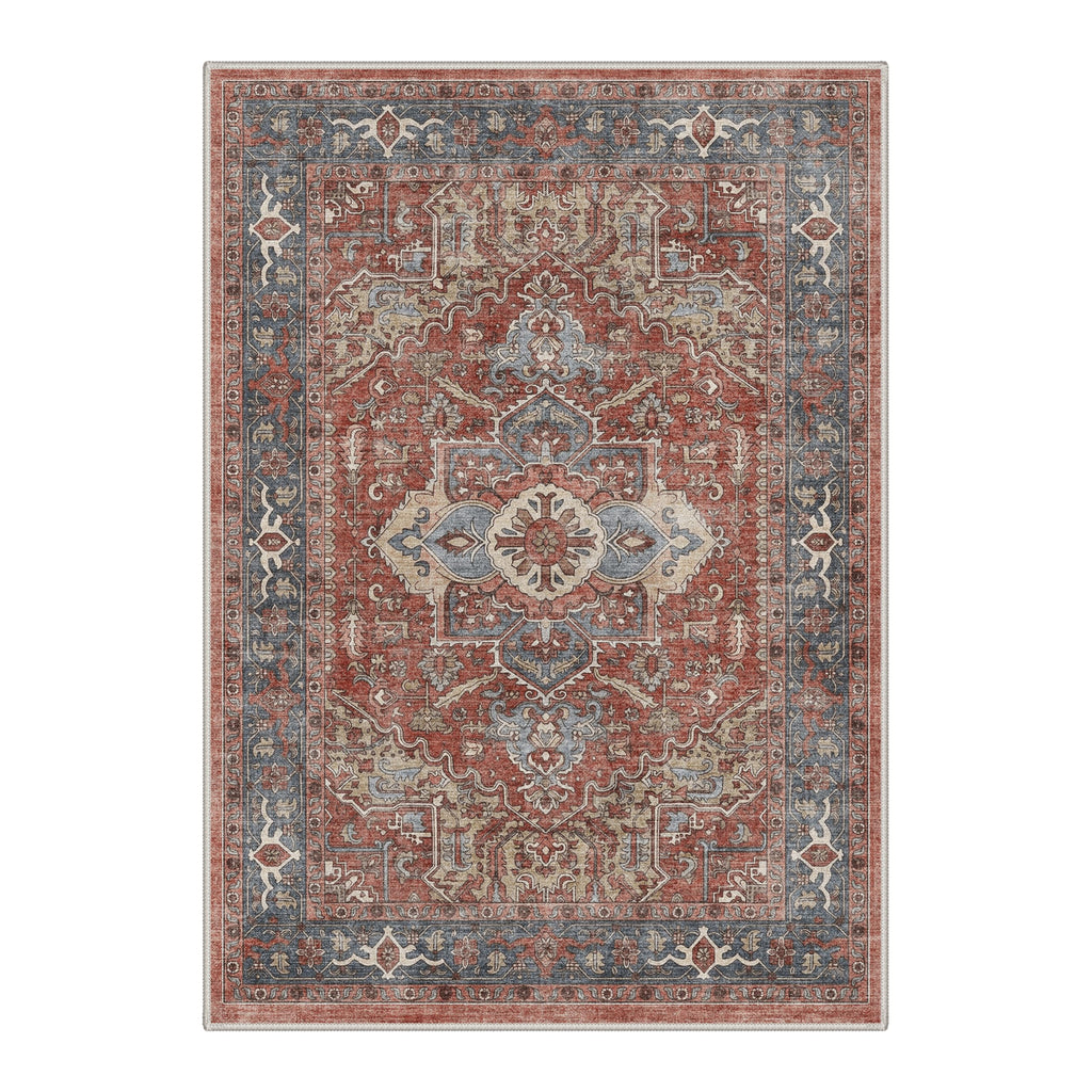 Area Rug, Washable Boho Medallion Non Slip Thin