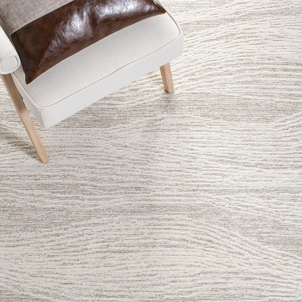Metro Area Rug - 10' x 14', Natural & Ivory, Handmade Modern Wool