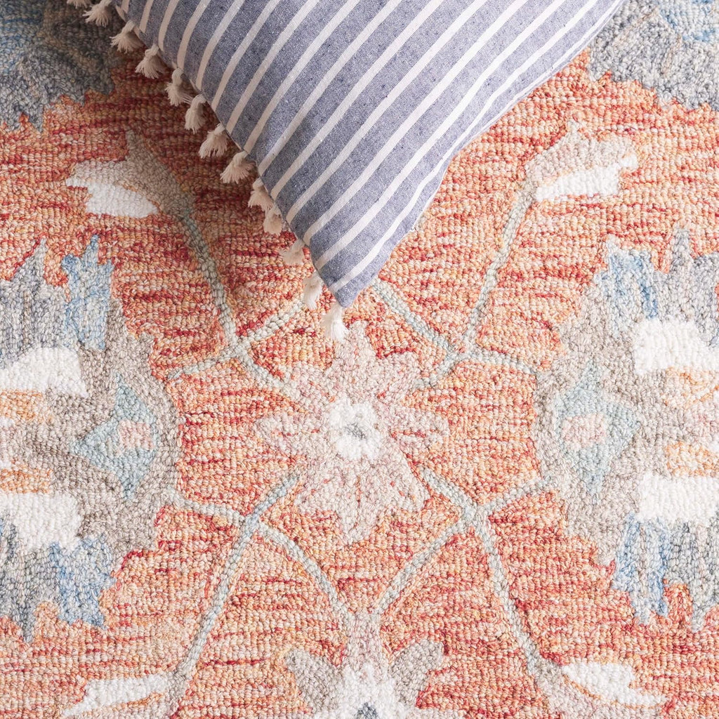Area Rug 9x12 - Heritage - Large - Rust & Ivory, Handmade Wool