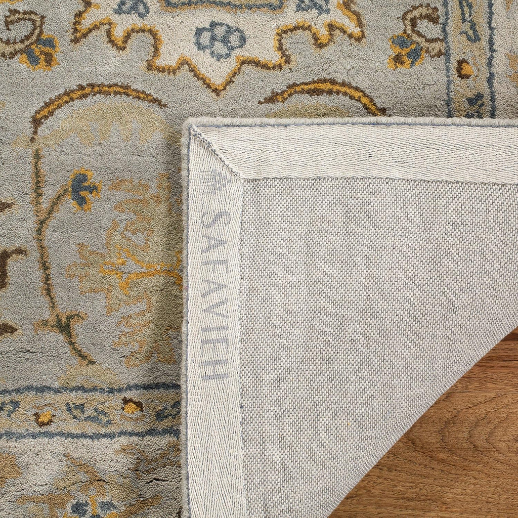 Heritage Area Rug - 9' x 12', Light Grey & Grey, Handmade Traditional Oriental Wool