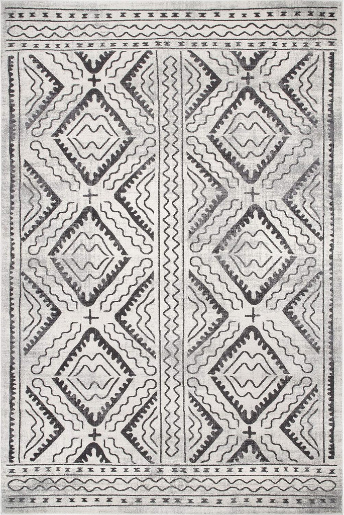 Spencer Aztec Trellis Area Rug, Ivory