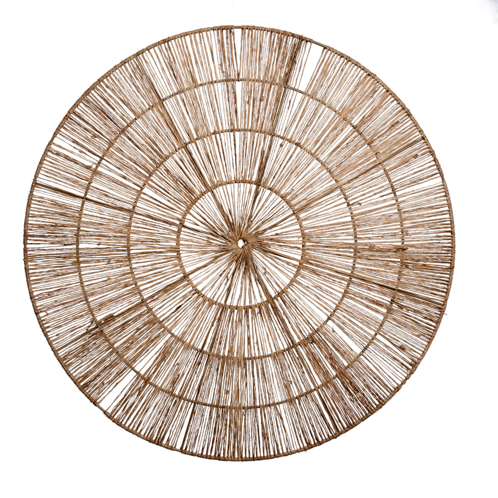 Handwoven Jute Wall Hanging Baskets, Set of 3 Round Woven Wall Decor (22", 19", 15"), Decorative Wall Accents