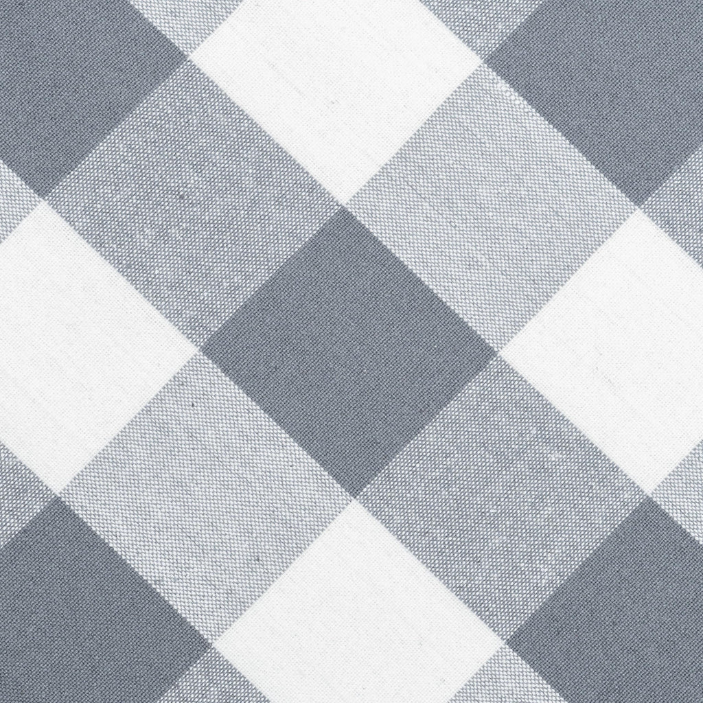 Gray Check Pattern Cotton Tablecloths - 100% Cotton, Reusable, Washable, Absorbent, Rectangular Tablecloth for
