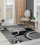 GLORY RUGS Area Rug Modern 5x7 Grey Soft Hand Carved Contemporary Floor Carpet with Premium Fluffy Texture for Indoor