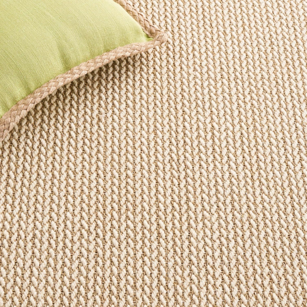 Area Rug 10x14 - Natural Fiber - Large - Beige, Sisal & Wool, Woven Design with Border