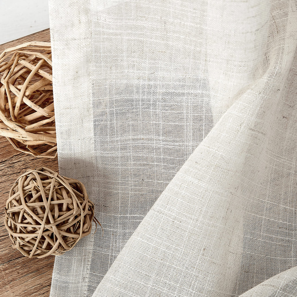 Natural Solid Waterfall Valance with Tassel Accessories, 56"x38", 1 Piece