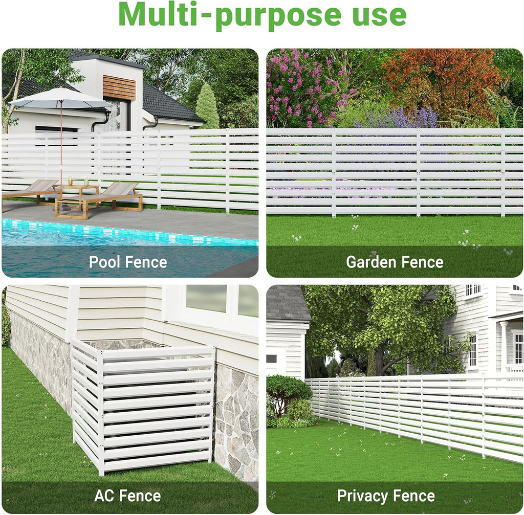 42" H x 38" W Metal Privacy Fence Panels for Outside, Air Conditioner Fence, Decorative Fence Panels for Privacy